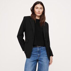 BANANA REPUBLIC Women's Slim Italian Wool Blazer in Black Sz 14 - NWT!!